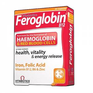 Vitabiotics Συμπλήρωμα Σιδήρου FEROGLOBIN Β12 30caps