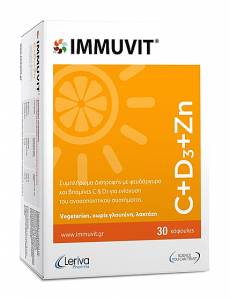 Leriva Immuvit C+D3+Zn 30 κάψουλες