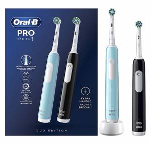 Oral-B Pro Series 1 Duo Ηλεκτρική Οδοντόβουρτσα Black & Blue