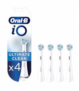 Oral-B iO Ultimate Cleaning White Ανταλλακτικές Κεφαλές 4τμχ