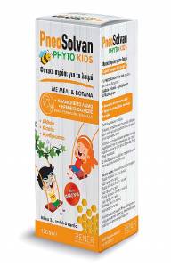 Pneosolvan Phyto Kids Φυτικό Σιρόπι για το Λαιμό Φράουλα 150ml