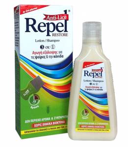 Repel Anti-lice λοσιόν-σαμπουάν 3 σε 1 για ψείρες και κόνιδα 200ml