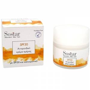 Sostar Αντιγηραντική Κρέμα Προσώπου Με Υαλουρονικό Οξύ Spf 30 50ml