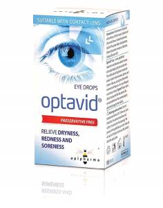 Optavid Οφθαλμικές Σταγόνες με Υαλουρονικό για Ξηροφθαλμία 10ml