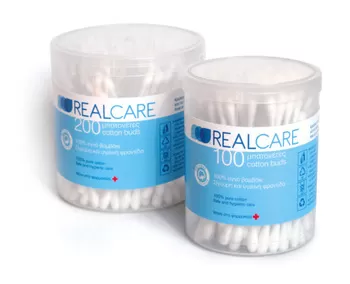Real Care Ωτοκαθαριστές από αγνό βαμβάκι 100 μπατονέτες