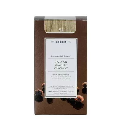 Korres Argan Oil Advanced Colorant 8.1 Ξανθό Ανοιχτό Σαντρέ