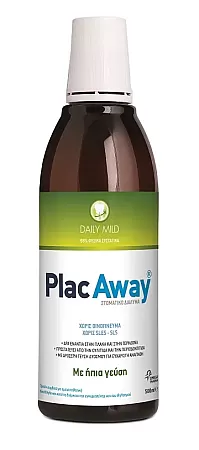 Plac Away Daily Care Mild Στοματικό Διάλυμα 500ml με Ήπια Γεύση