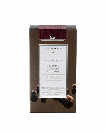 Korres Argan Oil Advanced Colorant 5.6 Καστανό Ανοιχτό Κόκκινο