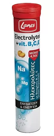 Lanes Electrolytes Ηλεκτρολύτες με Βιταμίνες 20 αναβράζοντα δισκία