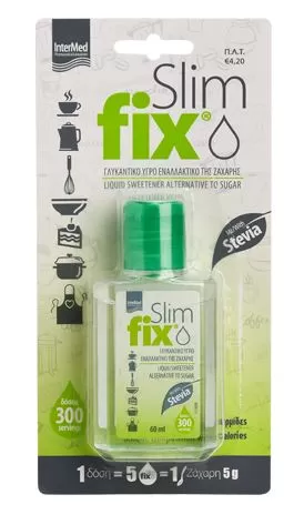 InterMed Slim Fix 60ml υγρό γλυκαντικό με γλυκοζίτες στεβιόλης