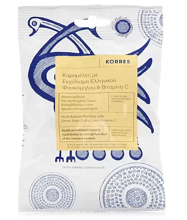 Korres Καραμέλες με Φασκόμηλο και Βιταμίνη C 16παστίλιες