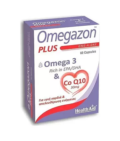 Health Aid Omegazon Plus Ω3 & CoQ10 60caps