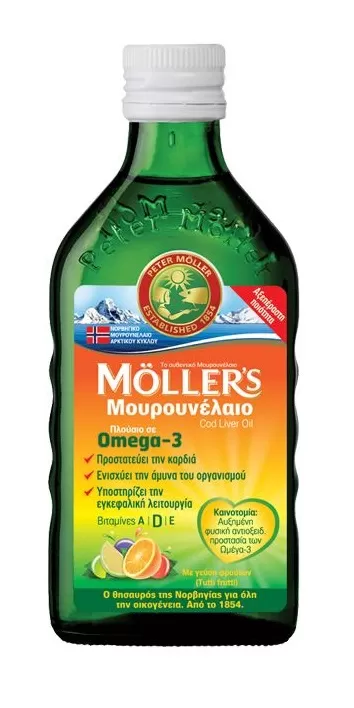 Moller's Μουρουνέλαιο Tutti Frutti 250ml
