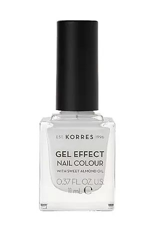 Korres Gel Effect Nail Colour Βερνίκι Νυχιών 01 Blanc White 11ml