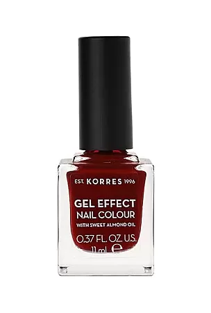 Korres Gel Effect Nail Colour Βερνίκι Νυχιών 59 Wine Red 11ml
