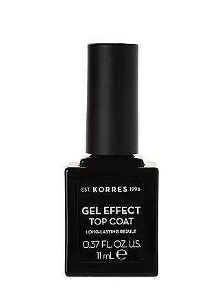 Korres Gel Effect Top Coat Ομοιόμορφο Gel Πέπλο Νυχιών 11ml