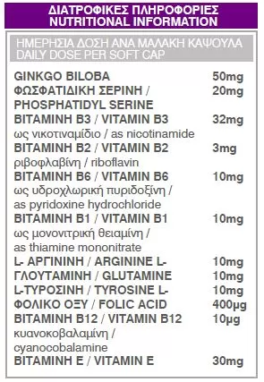 EVIOL Brain Function 30 μαλακές κάψουλες