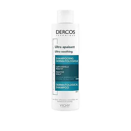 Vichy Dercos Ultra Soothing Shampoo Κανονικά - Λιπαρά Μαλλιά 200ml