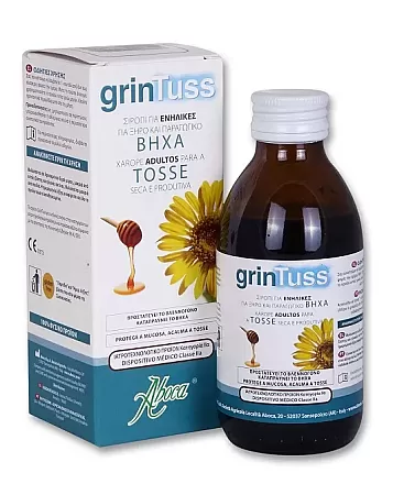 Aboca Grintuss Σιρόπι Ενηλίκων για ξηρό και παραγωγικό βήχα 180gr