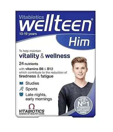 Vitabiotics Wellteen Him για Εφήβους και Νέους Άντρες 30 Tabs