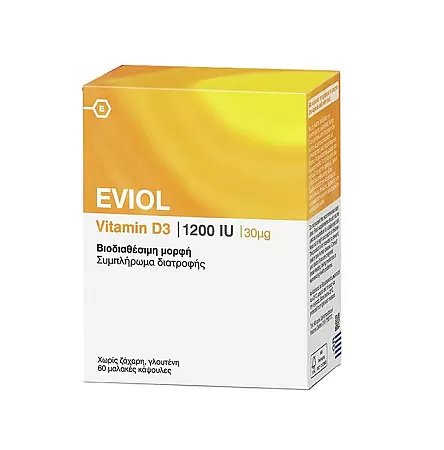 Eviol Vitamin D3 1200iu 30mcg 60 μαλακές κάψουλες