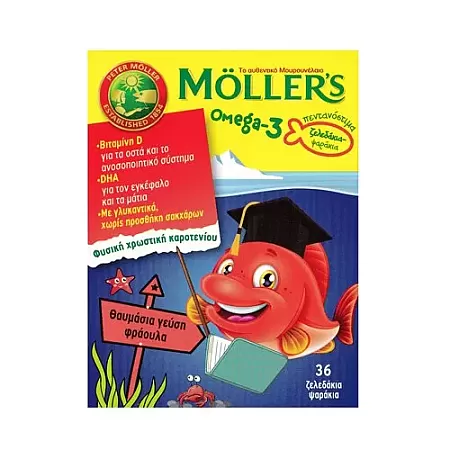 Moller's Omega 3 για Παιδιά 36 ζελεδάκια Φράουλα