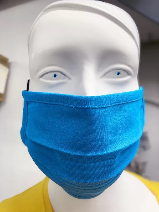 Μάσκα Υφασμάτινη Βαμβακερή Πολλαπλών Χρήσεων 1 τεμάχιο ΜΠΛΕ