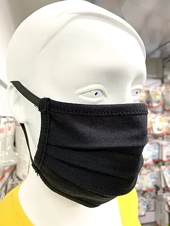 Μάσκα Υφασμάτινη Βαμβακερή Πολλαπλών Χρήσεων 1 τεμάχιο ΜΑΥΡΗ