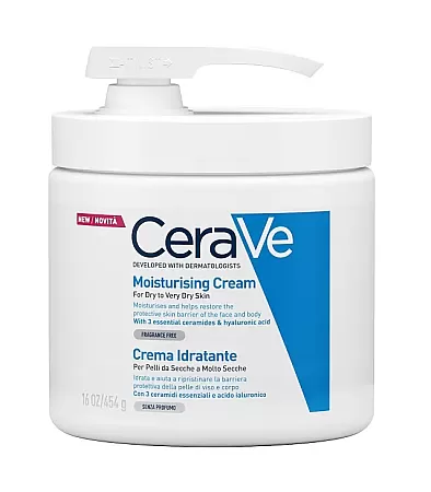 CeraVe Moisturising Cream For Dry To Very Dry Skin Pump 454gr