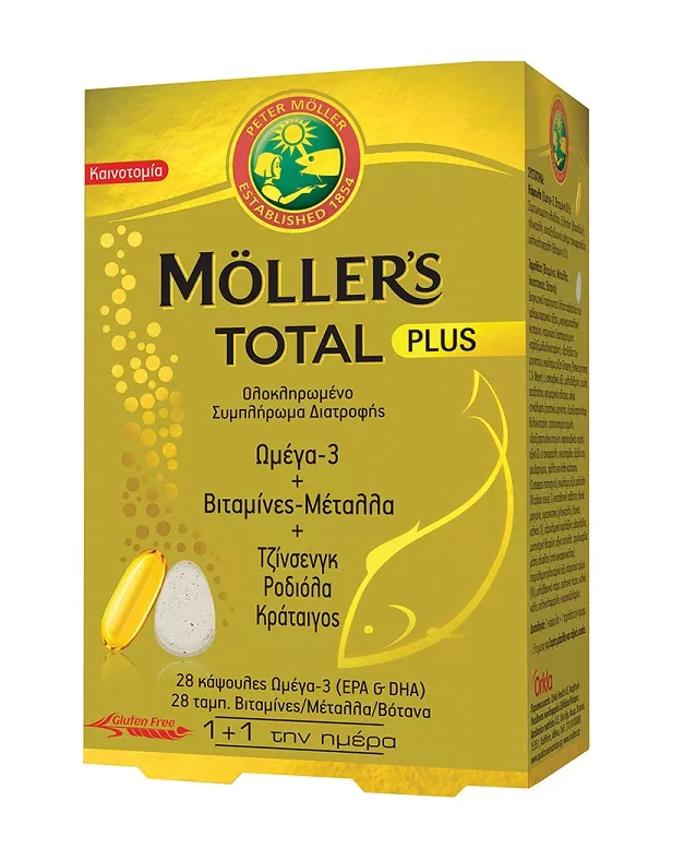 Moller's Total Plus 28 ταμπλέτες 28 κάψουλες