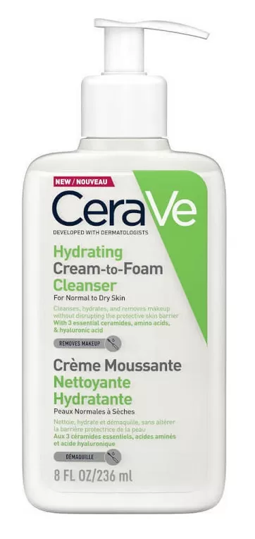 CeraVe Hydrating Cream to Foam Cleanser for Normal to Dry Skin 236ml
