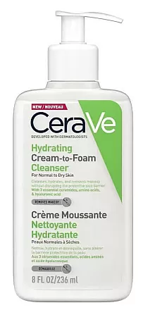 CeraVe Hydrating Cream to Foam Cleanser for Normal to Dry Skin 236ml