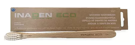 Inaden Eco Wooden Toothbrush Soft Μαλακή Ξύλινη Οδοντόβουρτσα