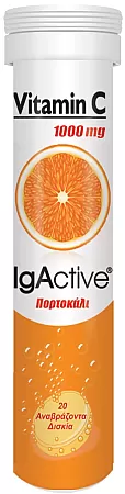 IgActive Vitamin C 1000mg 20 Αναβράζοντα Δισκία