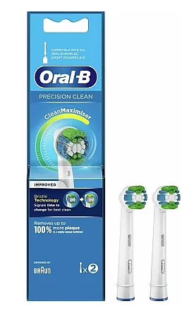 Oral-B Precision Clean CleanMaximiser Ανταλλακτικές Κεφαλές 2τμχ