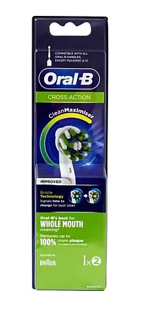 Oral-B Ανταλλακτικές Κεφαλές Cross Action Clean Maximizer 2τμχ