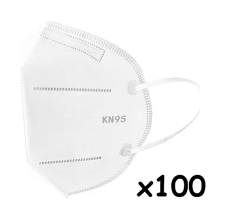 100 τεμάχια Μάσκα υψηλής προστασίας KN95/FFP2 ΛΕΥΚΗ
