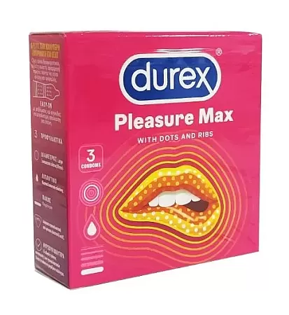 Durex Προφυλακτικά Pleasure Max με Ραβδώσεις 3τμχ