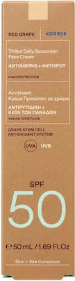 Korres Κόκκινο Σταφύλι Αντηλιακή Κρέμα Προσώπου Με Χρώμα SPF5 50 50ml