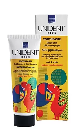 Intermed Οδοντόκρεμα Unident 50ml 500ppm με Γεύση Τσιχλόφουσκα