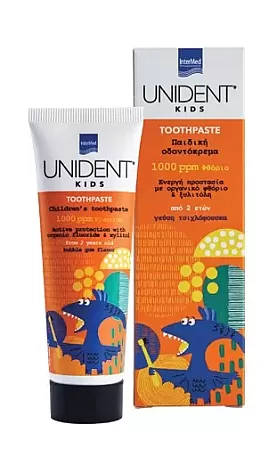 IIntermed Οδοντόκρεμα Unident 50ml 1000ppm με Γεύση Τσιχλόφουσκα