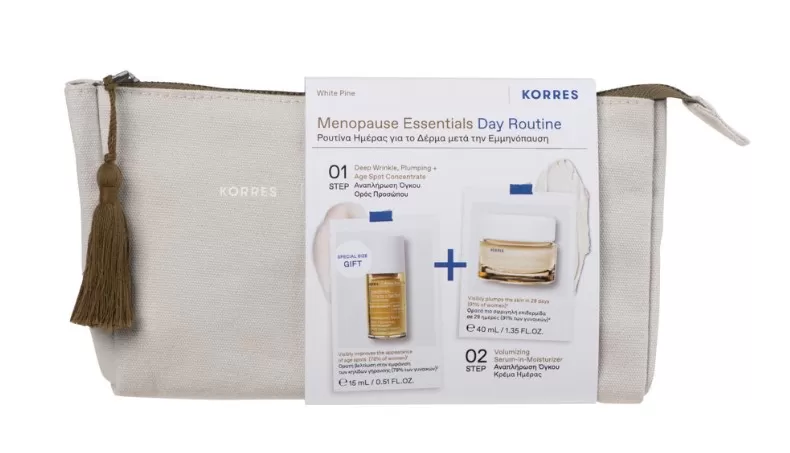 Korres Promo White Pine Menopause Essentials Day Routine