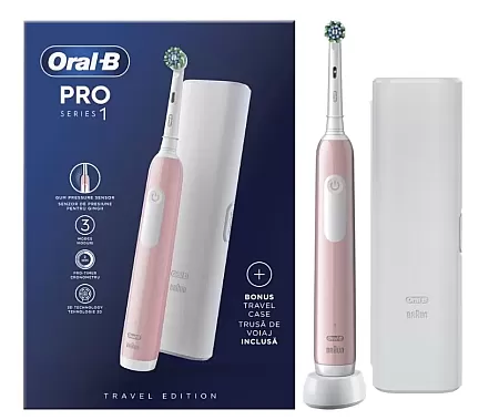 Oral-B Pro Series 1 με Θήκη Ταξιδίου Ροζ