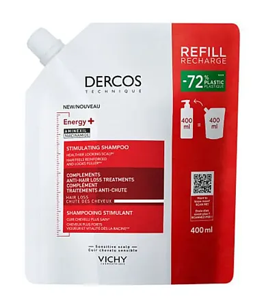Vichy DERCOS  Refill Δυναμωτικό Σαμπουάν για την τριχόπτωση 400ml