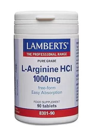 Lamberts L-Arginine HCl 1000mg 90 ταμπλέτες