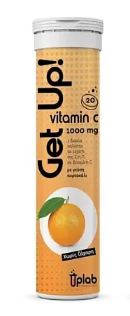 Uplab Get Up Vitamin C 1000mg 20 αναβράζοντα δισκία Πορτοκάλι