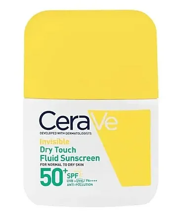 CeraVe Invisible Dry Touch Fluid Sunscreen Αντηλιακό SPF50+ 50ml
