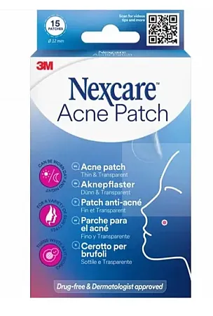 3M Nexcare Acne Patches Διάφανα Αυτοκόλλητα Επιθέματα Ακμής 15τεμ