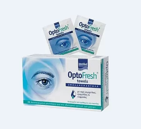 Optofresh Towels 20 μαντηλάκια καθαρισμού ματιών