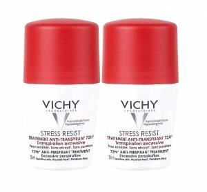 Vichy Deodorant Stress Resist Roll-On 72h 50mlx2 κόκκινο